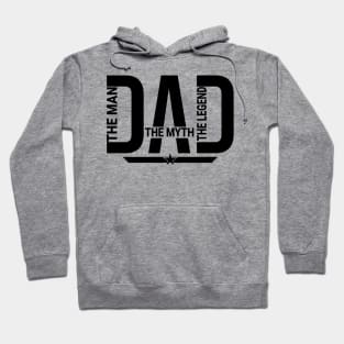 Dad the man the myth the legend - grunge effect Hoodie